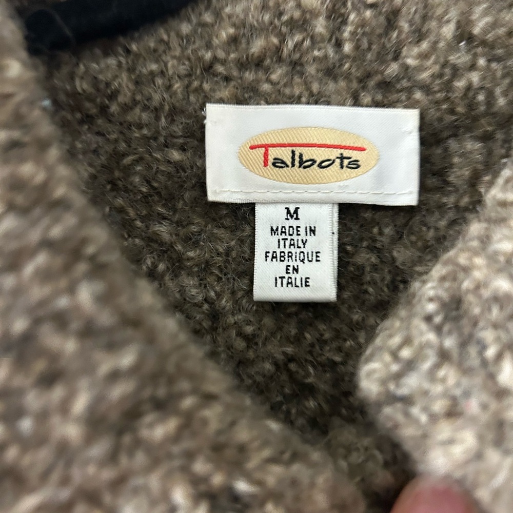 Talbots Brown Bouclé Button-Up Cardigan - Picture 5 of 8